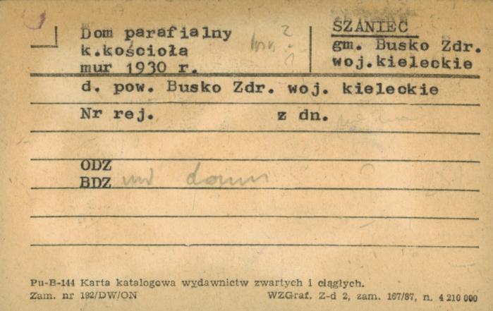 dom parafialny k. kościoła, skan 1