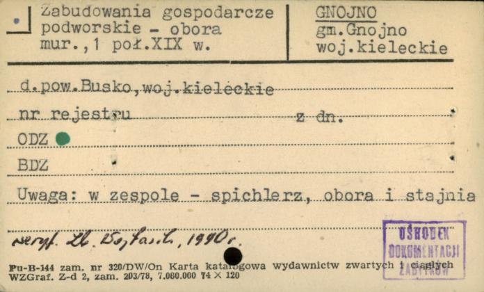 zabudowania gospodarcze podworskie - obora, skan 1