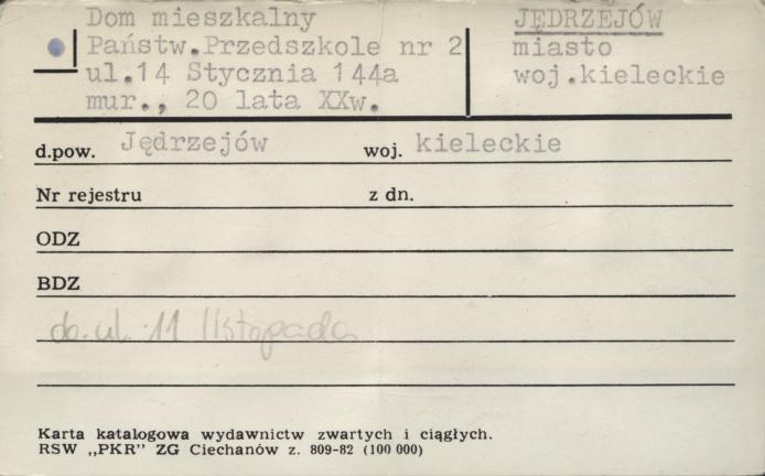 dom mieszkalny, Państw. Przedszkole nr 2, skan 1