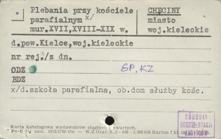 plebania przy kościele parafialnym, skan 1