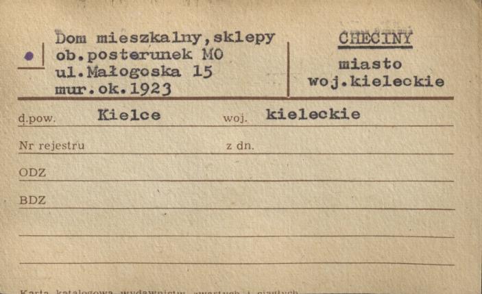 dom mieszkalny. sklepy ob. posterunek MO, skan 1