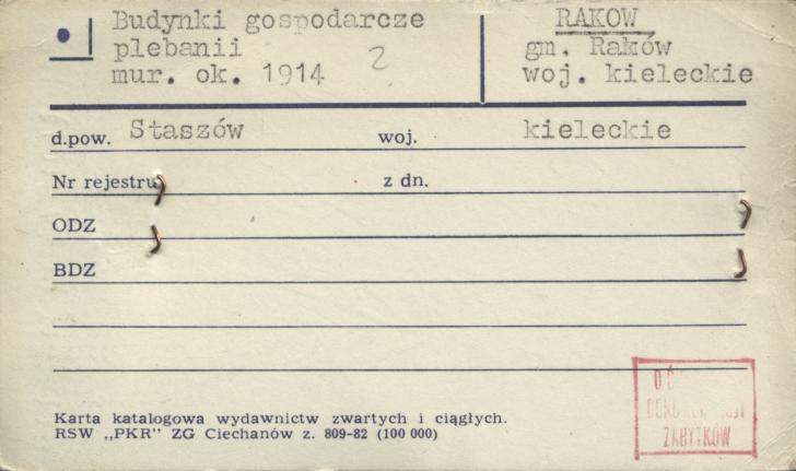 budynki gospodarcze plebanii, skan 1
