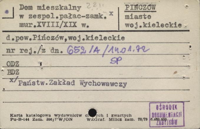 dom mieszkalny w zespol. pałac-zamk., skan 1