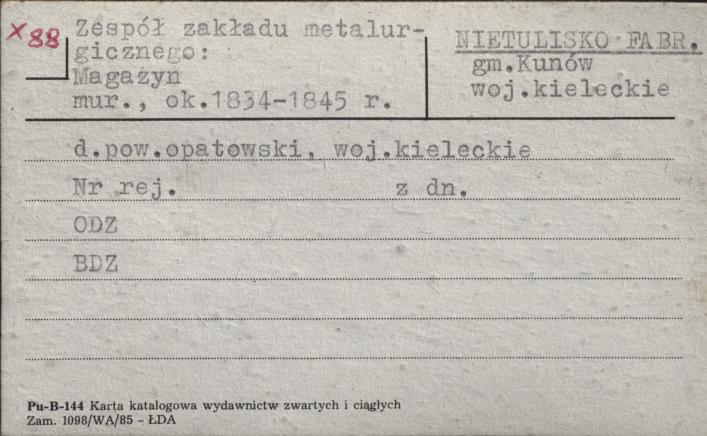 zespół zakładu metalurgicznego: magazyn, skan 1