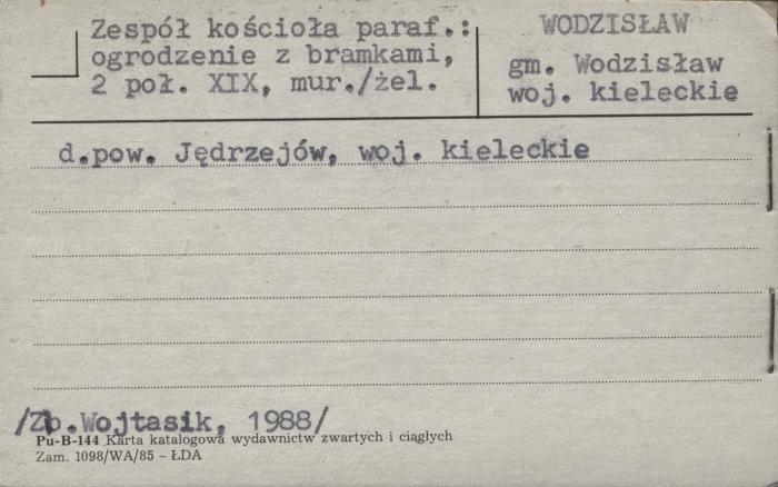 zespół kościoła paraf.: ogrodzenie z bramkami, skan 1