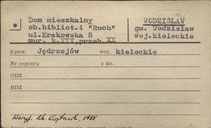 dom mieszkalny ob. biblioteka publiczna i Ruch, skan 1
