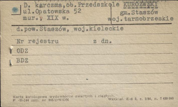 karczma, ob. przedszkole, skan 1