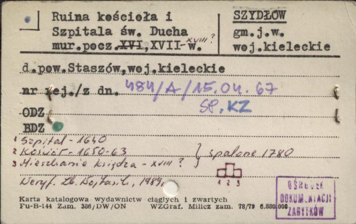 ruina kościoła i szpitala św. Ducha, skan 1