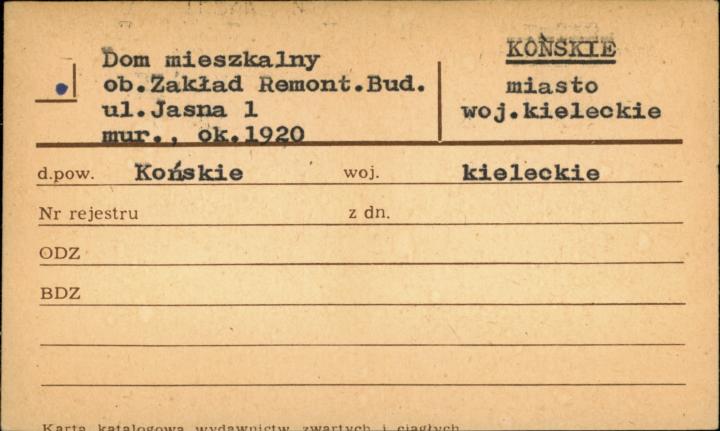 dom mieszkalny, ob. Zakład Remont. Bud., skan 1