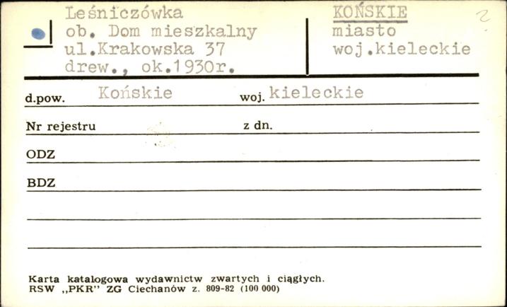 leśniczówka, ob. dom mieszkalny, skan 1