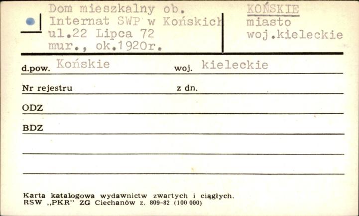 dom mieszkalny, ob. Internat SWP, skan 1