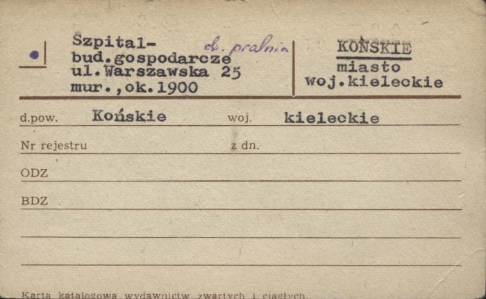 pralnia, dawny budynek gospodarczy szpitala, skan 1