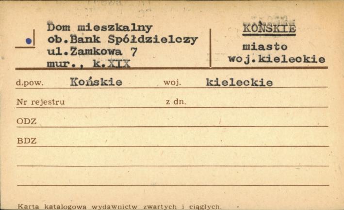 dom mieszkalny, ob. Bank Spółdzielczy, skan 1