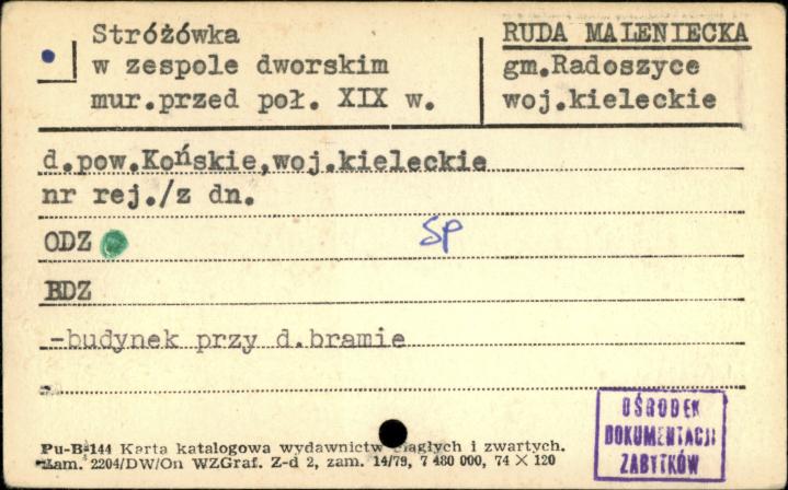 stróżówka, skan 1