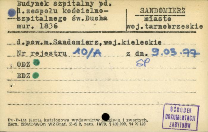 budynek szpitalny pd. d. zespołu kościelno-szpitalnego św. Ducha, skan 1