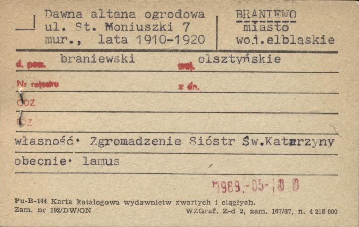 dawna altana ogrodowa, ob. lamus, skan 1