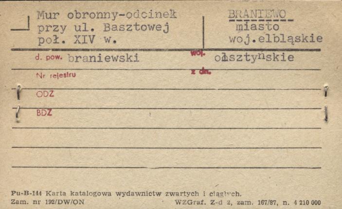mur obronny - odcinek, skan 1