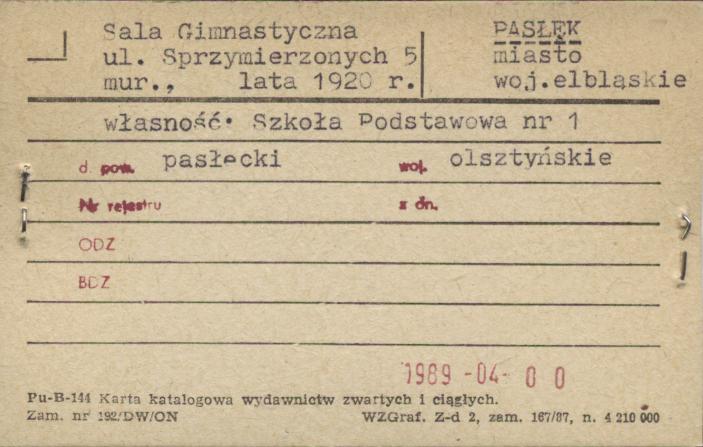 sala gimnastyczna, skan 1