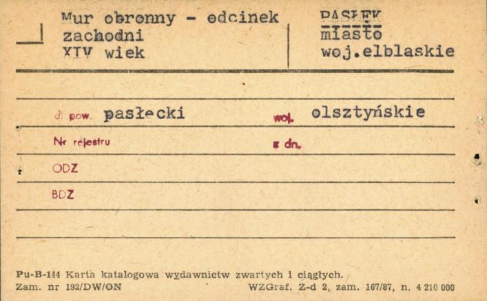 mury obronne - odcinek zachodni, skan 1