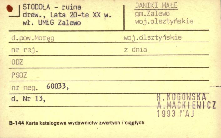 stodoła - ruina, skan 1