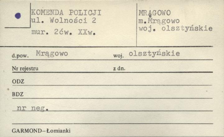 Komenda Policji, skan 1