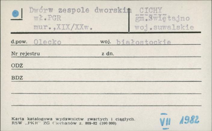 dwór w zespole dworskim, skan 1