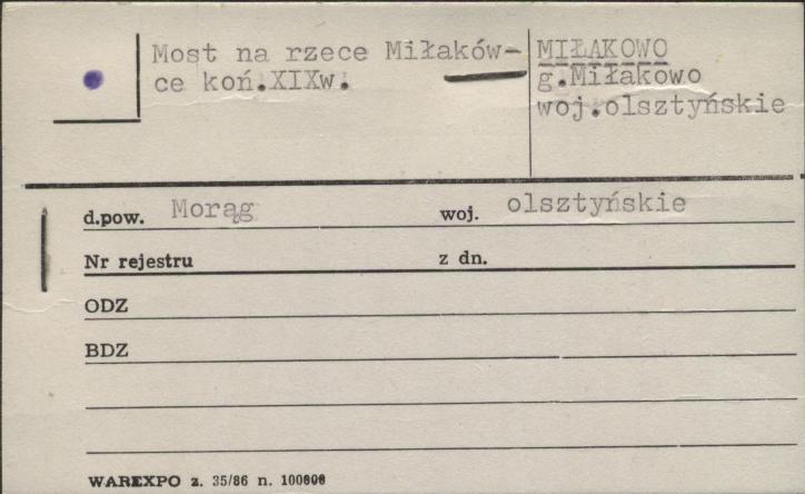 most na rzece Miłakówce, skan 1