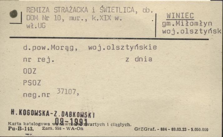 remiza straży pożarnej i świetlica, ob. dom, skan 1