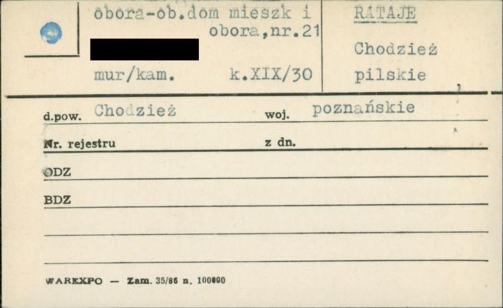 obora - ob. dom mieszkalny i obora, skan 1