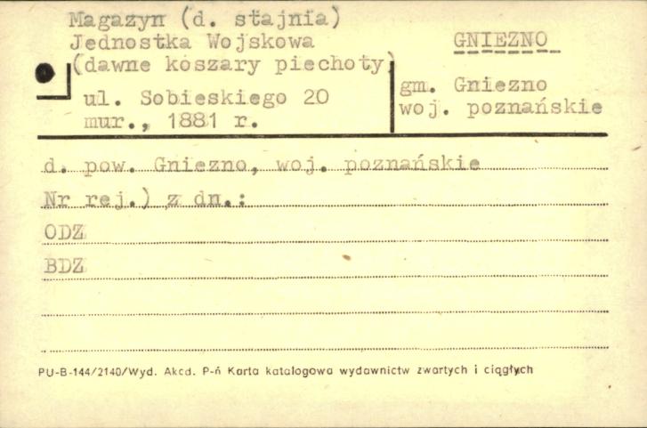 magazyn (d. stajnia), jednostka wojskowa (dawne koszary piechoty), skan 1