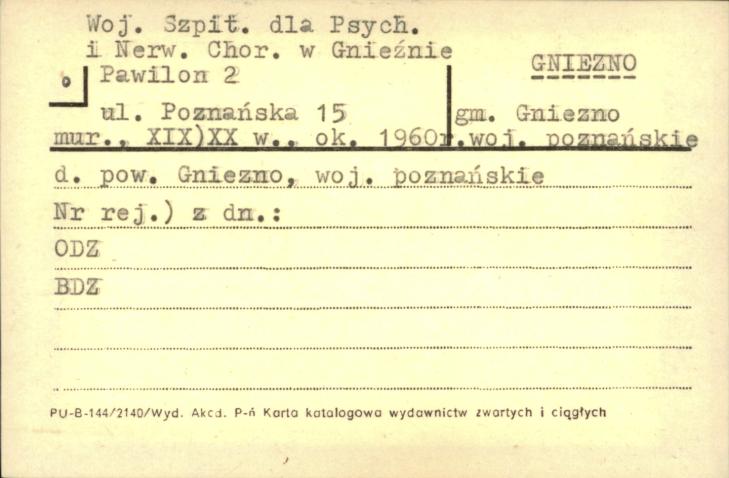 Woj. Szpit. dla Psych. i Nerw. Chor. w Gnieźnie - pawilon 2, skan 1