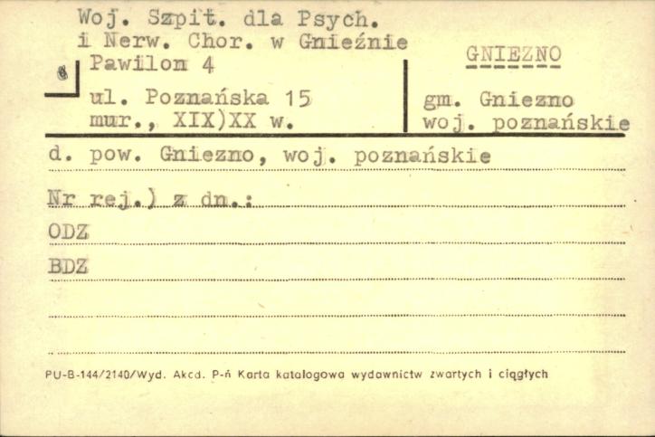 Woj. Szpit. dla Psych. i Nerw. Chor. w Gnieźnie - pawilon 4, skan 1