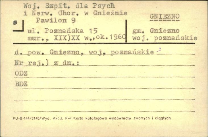Woj. Szpit. dla Psych. i Nerw. Chor. w Gnieźnie - pawilon 9, skan 1