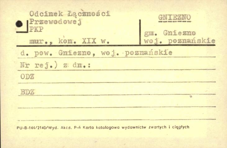 odcinek łączności przewodowej PKP, skan 1