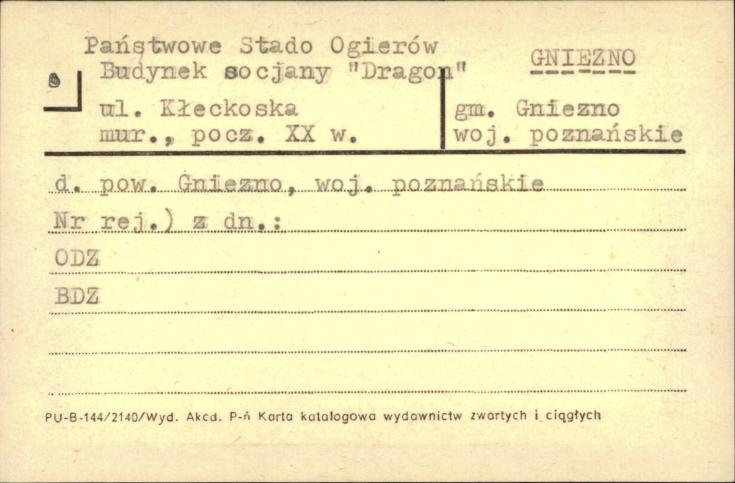 budynek socjalny Dragon - Państwowe Stado Ogierów , skan 1