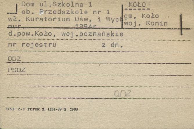 dom, ob. przedszkole nr 1, skan 1