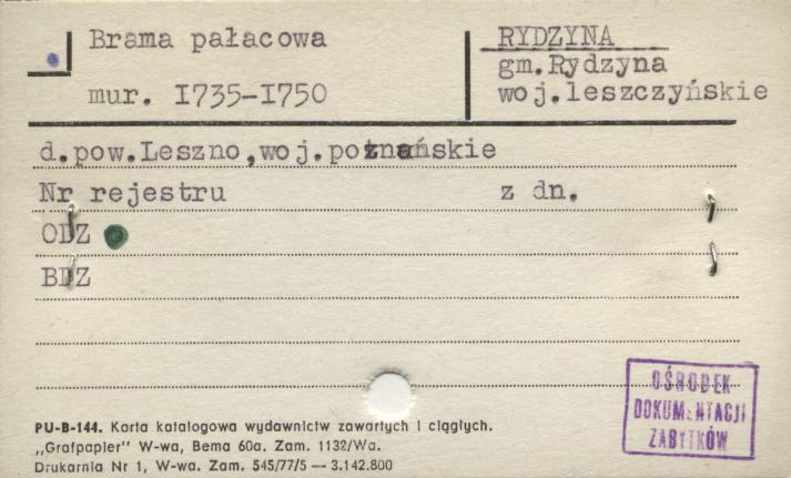 brama pałacowa, skan 1