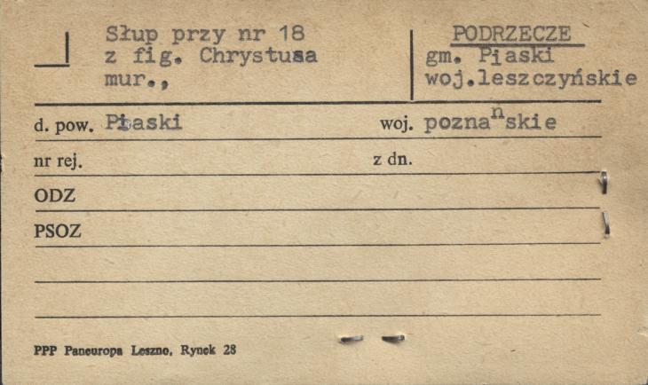 słup z figurą Chrystusa, skan 1