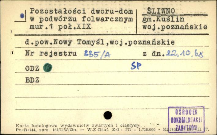 pozostałości dworu - dom w pdowórzu folwarcznym, skan 1