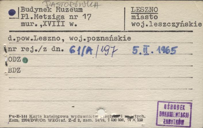 budynek muzeum, pastorówka, skan 1