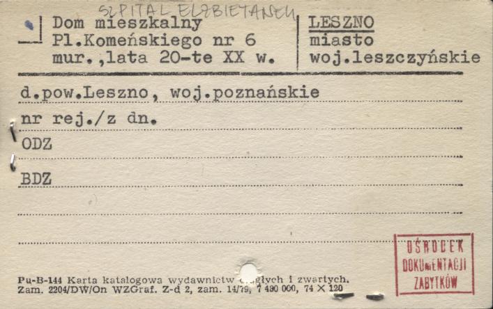 dom mieszkalny, szpital elżbietanek, skan 1