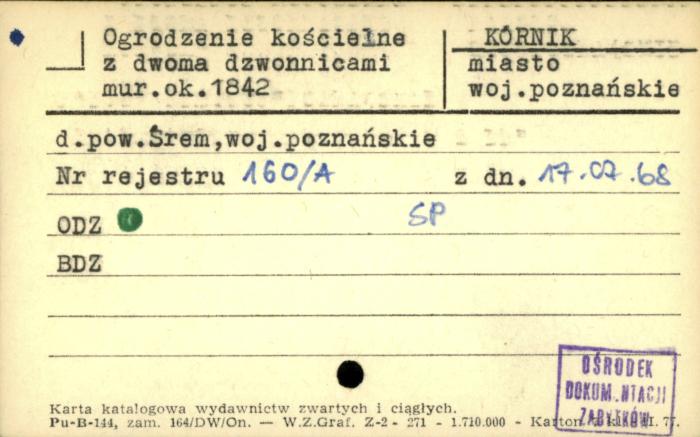 ogrodzenie kościelne z dwoma dzwonnicami, skan 1