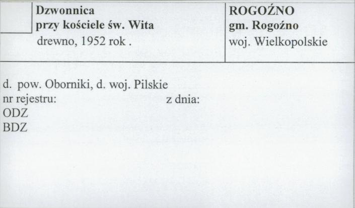 dzwonnica przy kościele św. Wita, skan 1