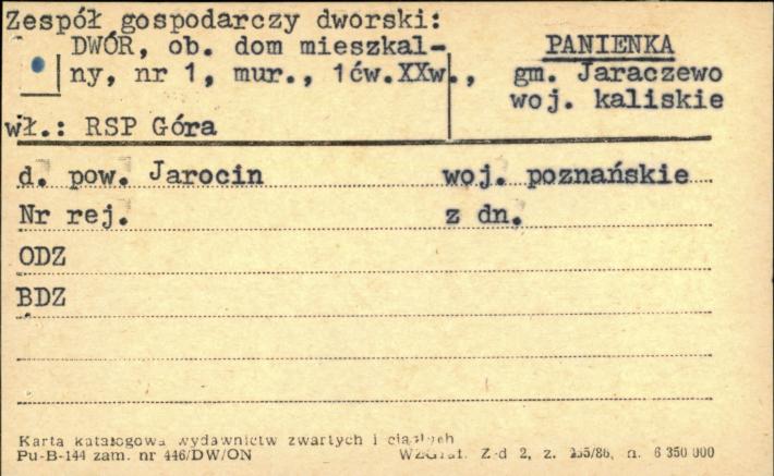 dwór, ob. dom mieszkalny, skan 1