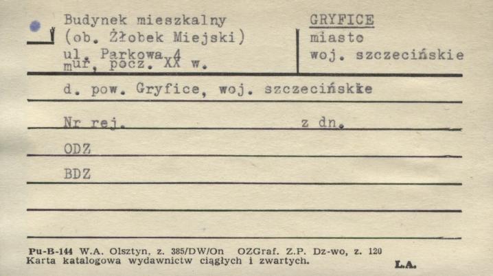 budynek mieszkalny, ob. Żłobek Miejski, skan 1