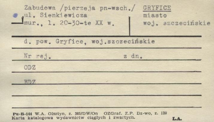 pierzeja pn.-wsch. ul. Sienkiewicza, skan 1