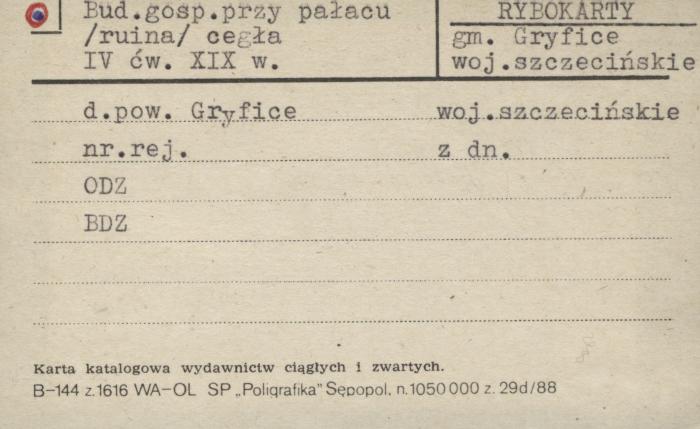 budynek gospodarczy przy pałacu (ruina), skan 1