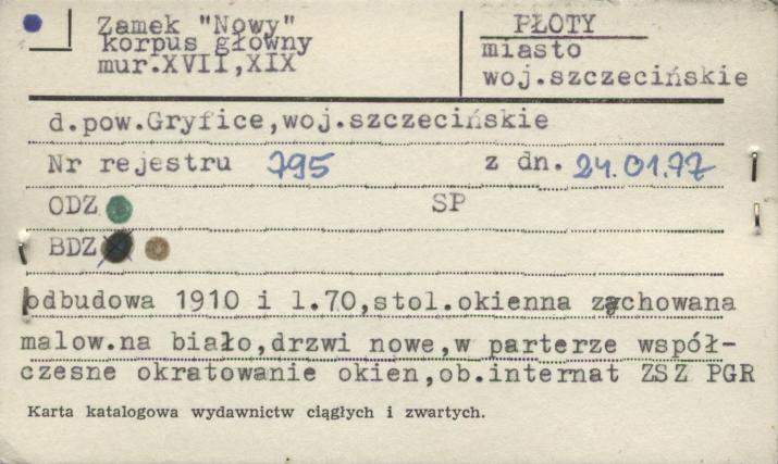 zamek Nowy, korpus główny, skan 1
