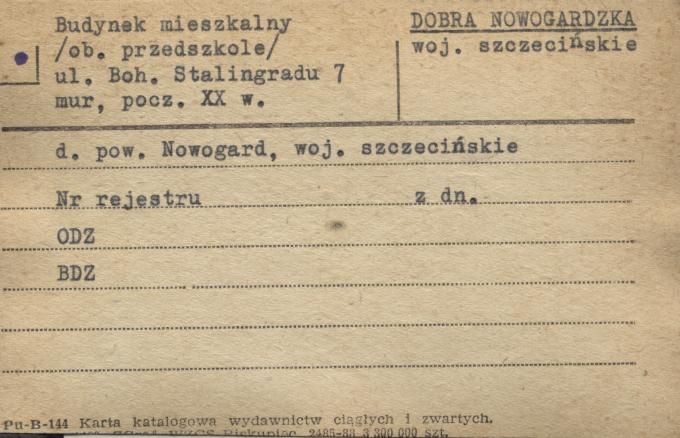 budynek mieszk. (ob. przedszkole), skan 1