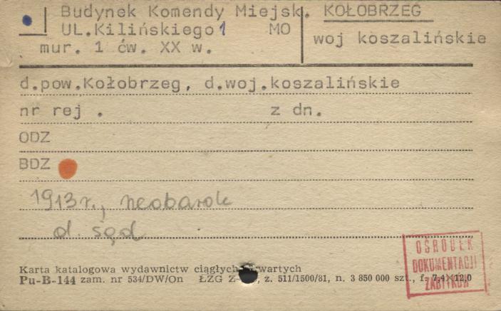 budynek komendy miejsk. MO, skan 1